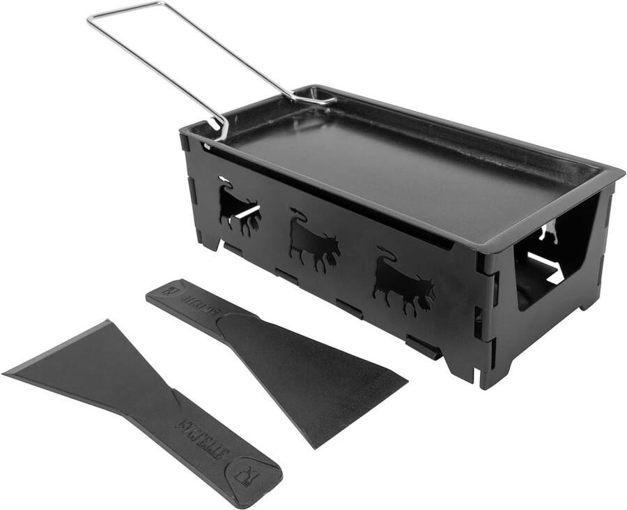 Raclette apparaat Compact grill Gezellig tafelen Voor twee personen 285 cm Zilver