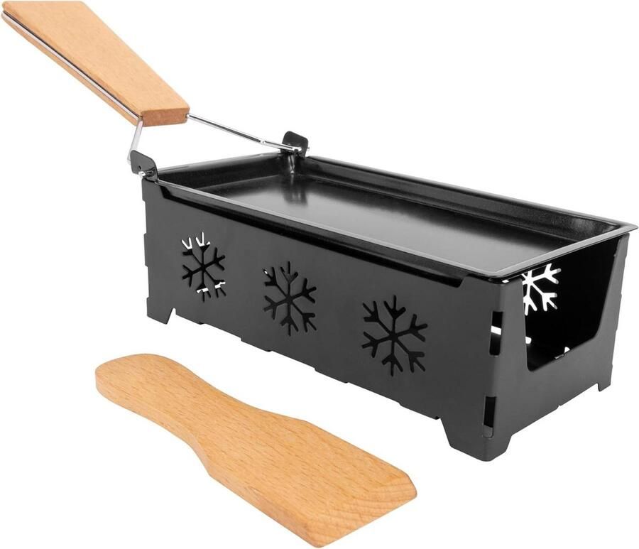 Raclette apparaat Indoor Grill Gezellig eten Roestvrij staal 2 personen Zilver