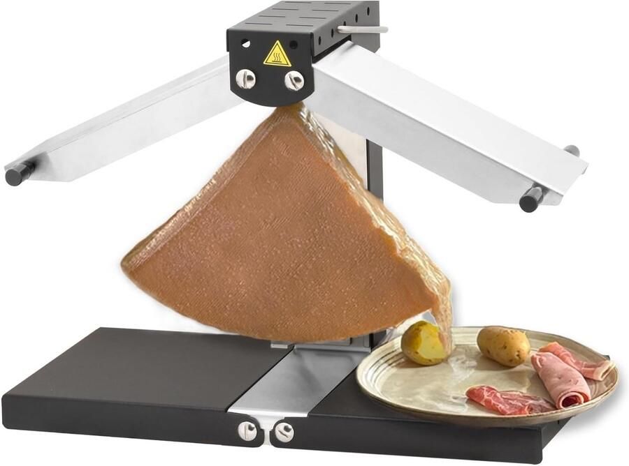 Raclette Apparaat Kaas Smelten Gezellig Tafelen Verstelbare Helling 1 tot 4 Personen Basalt