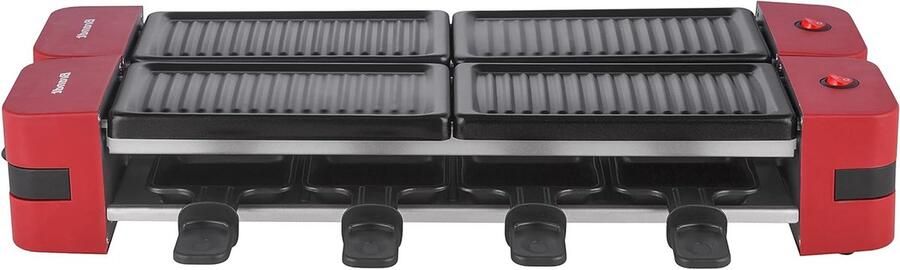 Raclette-apparaat Tafelgrill Gezellig tafelen Voor 8 personen 567 cm Zwart en rood