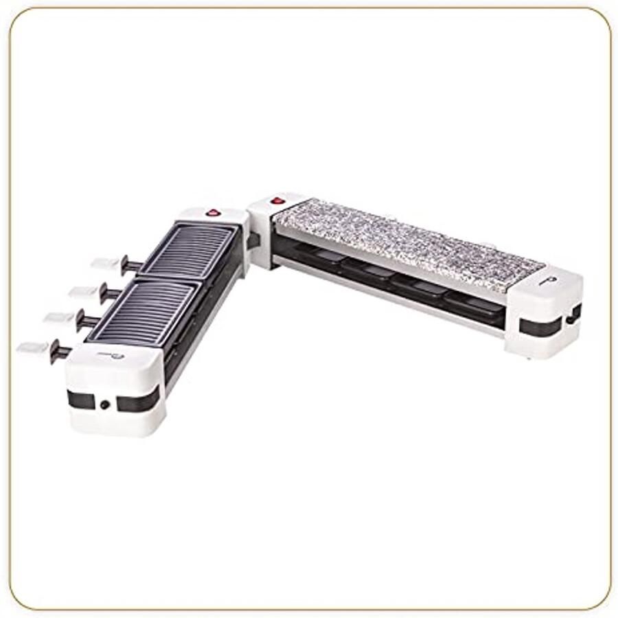 Raclette Grill 1200W met 360° Draaibaarheid voor 8 Personen Ideaal voor Gezellige Avonden