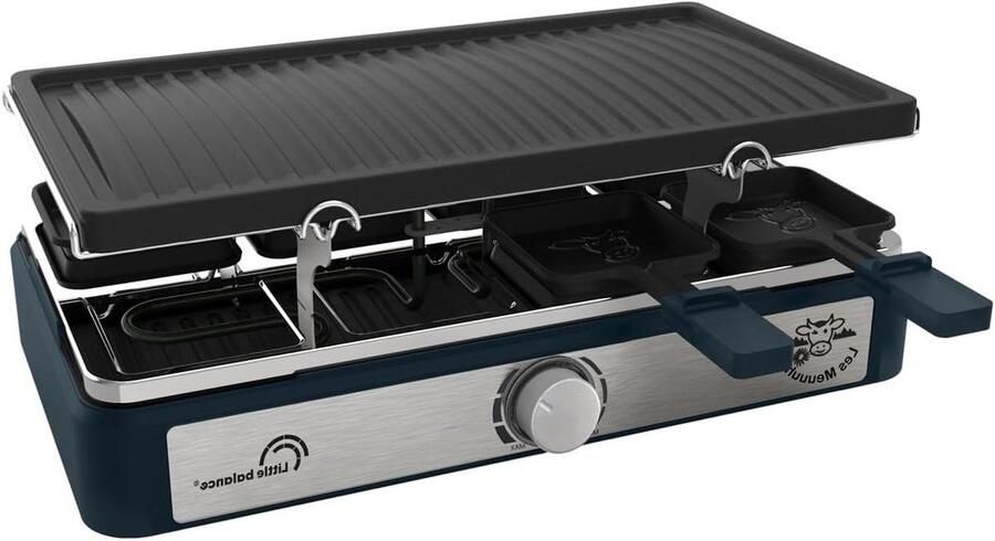 Raclette Grill Apparaat met pannetjes Gezellig eten PFAS-vrije grill Tot 8 personen Paprika