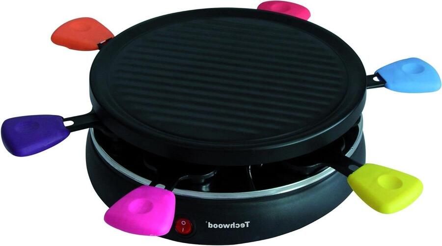 Raclette Grill Binnen Grill Gezellig Eten Verwijderbare Grillplaat 6 Personen Zwart