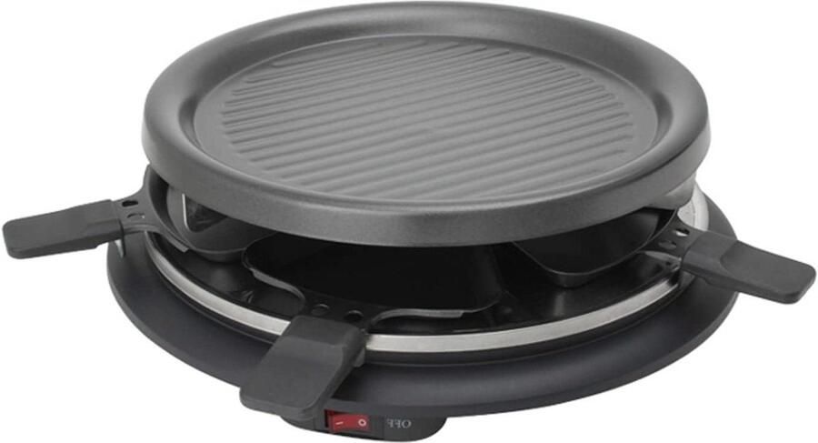 Raclette Grill Elektrisch Grillen Gezellig Eten Met 6 Pannetjes Ø 28 cm Zwart