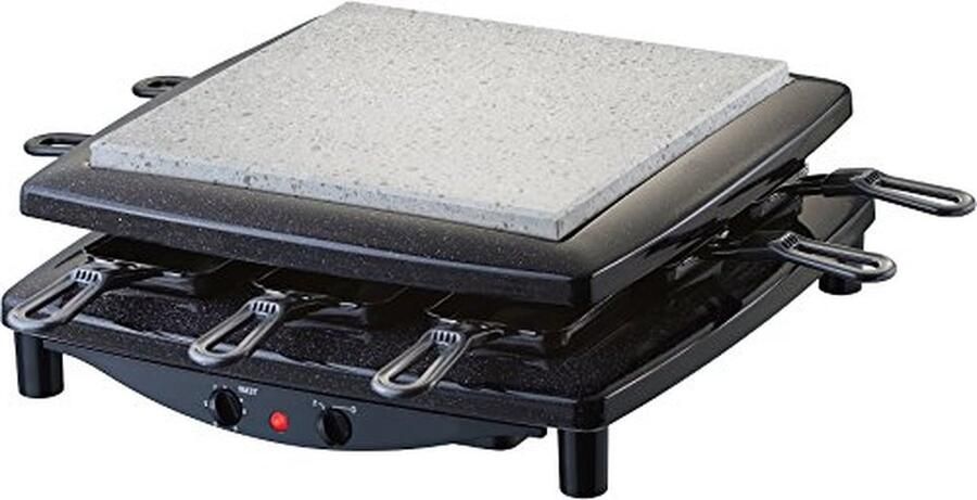 Raclette Grill Hete Steen Grill Gezellig Eten Natuursteen Grillplaat 36 x 36 x 14 cm Zwart