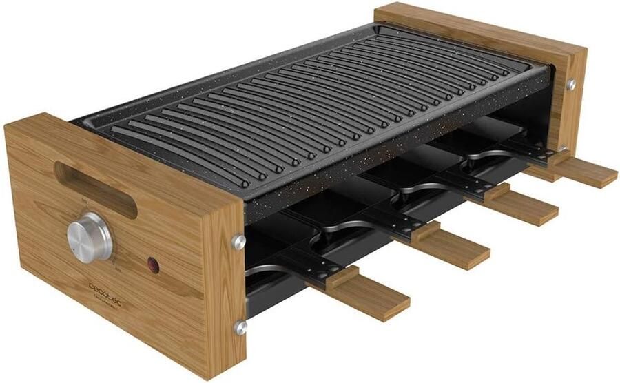 Raclette Grill Kaas Smelter Gezellige Avonden Instelbare Thermostaat 8 Personen Hout