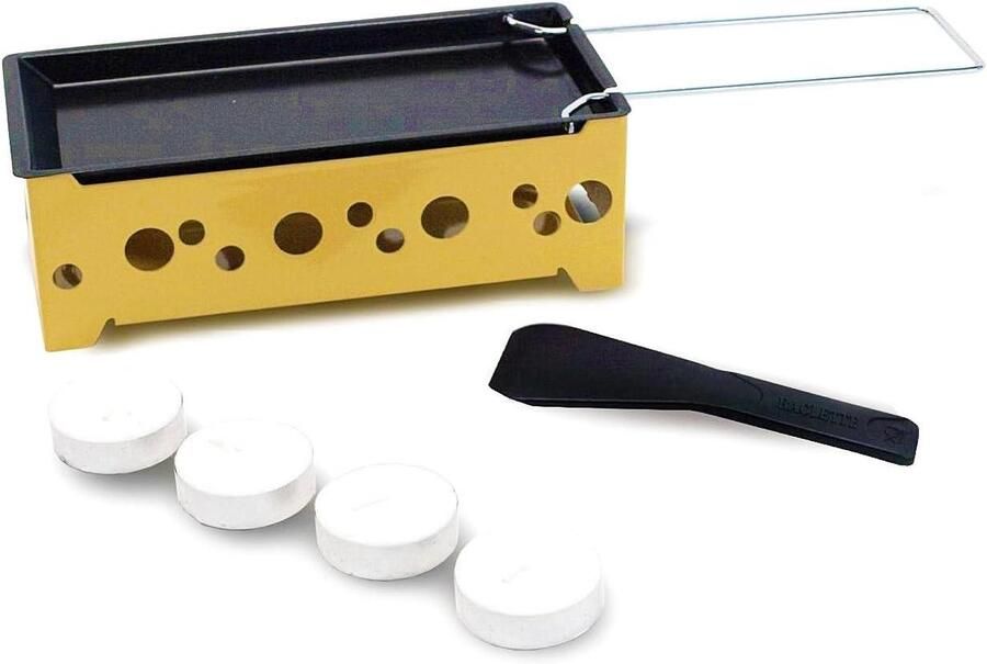 Raclette Grill Mini Raclette Kaas Smelten Roestvrij Staal One Size Zilver Geel