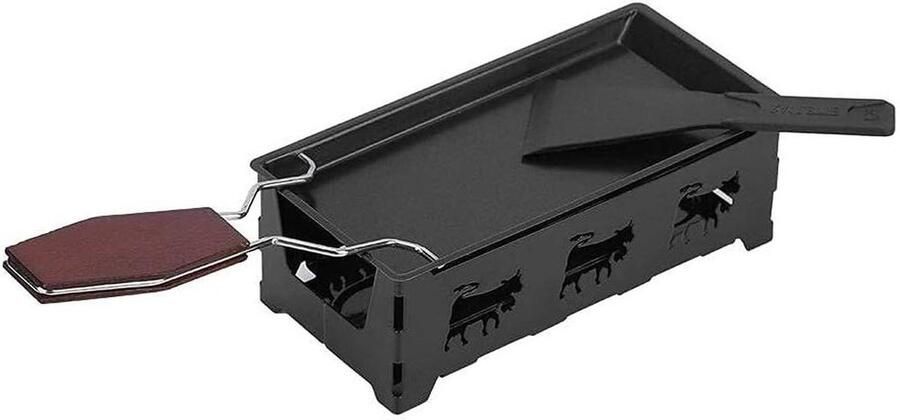 Raclette Grill Set Kaas Smeltpan Thuis Grilling Niet-stick Oppervlak 18 x 8.5 cm Zwart
