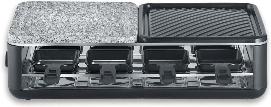 Raclette Grill Steengrill Gezellig Eten Natuursteen Grillplaat 8 Personen Zwart