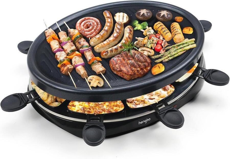 Raclette Grill voor 8 Personen – Perfect voor Gezellige Diners