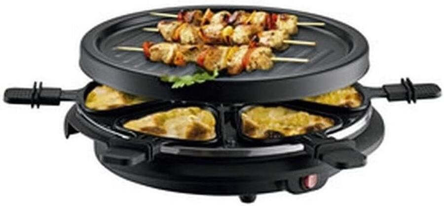 Raclette Grillplaat Apparaat voor Feestjes Samen Eten Kaas Smelt Functie Voor 6 Personen Afbeelding