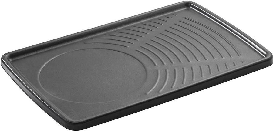 Raclette Grillplaat Pannenkoekenpan Gezellig Tafelen Dubbelzijdig Gebruik 39 x 24 cm Zwart