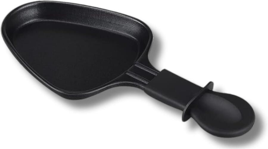 Raclette Kom Grill Pan Wok Compact Koken PFAS Vrij 19.5 cm Zwart