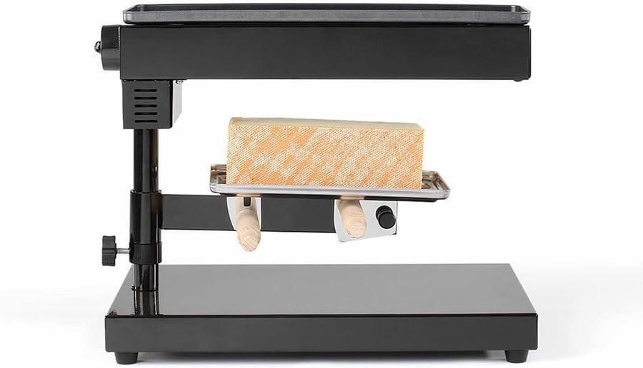 Raclette Machine Kaas Smelten Gezellig Eten Verstelbare Kaashouder 6-8 Personen Zwart