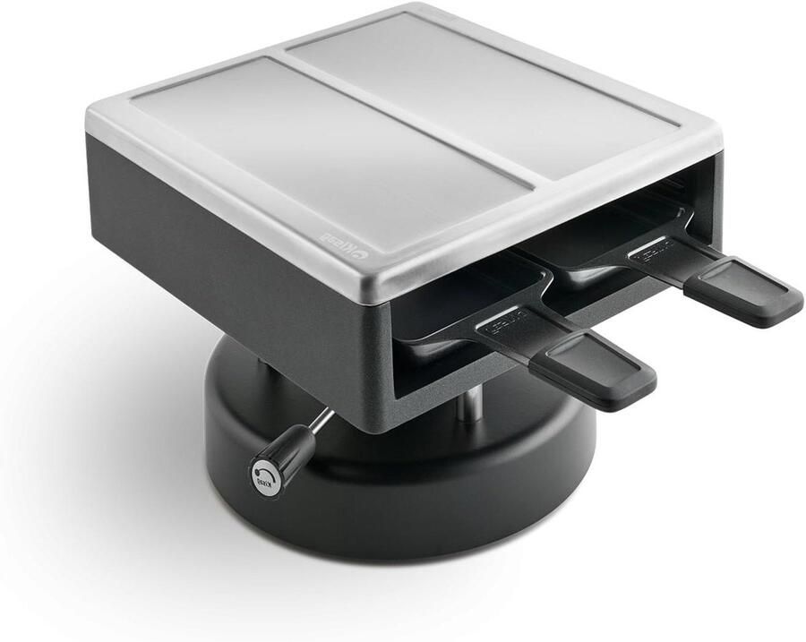 Raclette opzetstuk Kaas smelter Gezellig eten Draadloos gebruik 25.5 cm Roestvrij staal