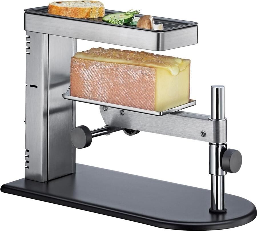 Raclette Oven Roestvrij Staal 36 x 17 x 25 cm Traploos Verstelbare Kaassmelter met Antiaanbaklaag Voor Kaasliefhebbers