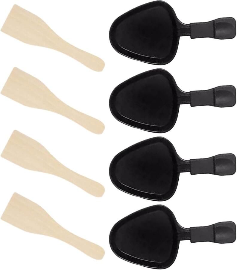 Raclette Pannen Kaaspannen Kaas Smelten Antiaanbaklaag 4 Stuks Meerkleurig