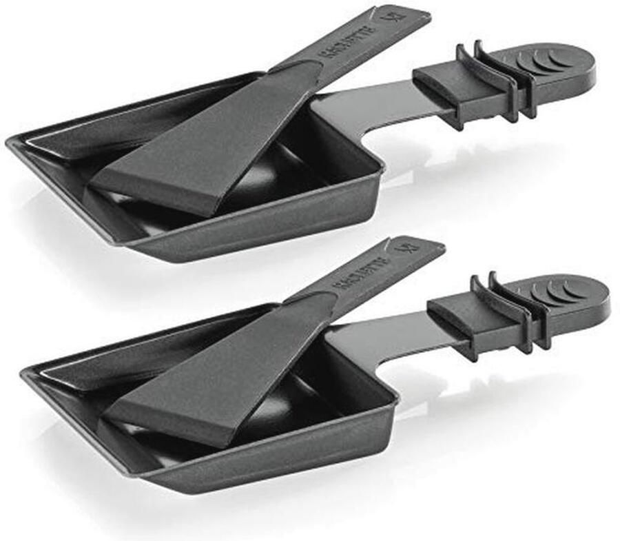 Raclette Pannenset met Antiaanbaklaag en Schrapers Set van 2