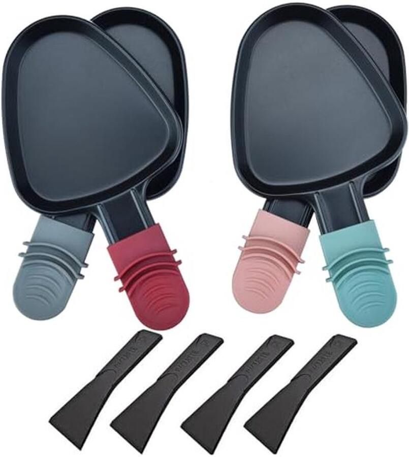 Raclette pannetjes met antiaanbaklaag Set van 4