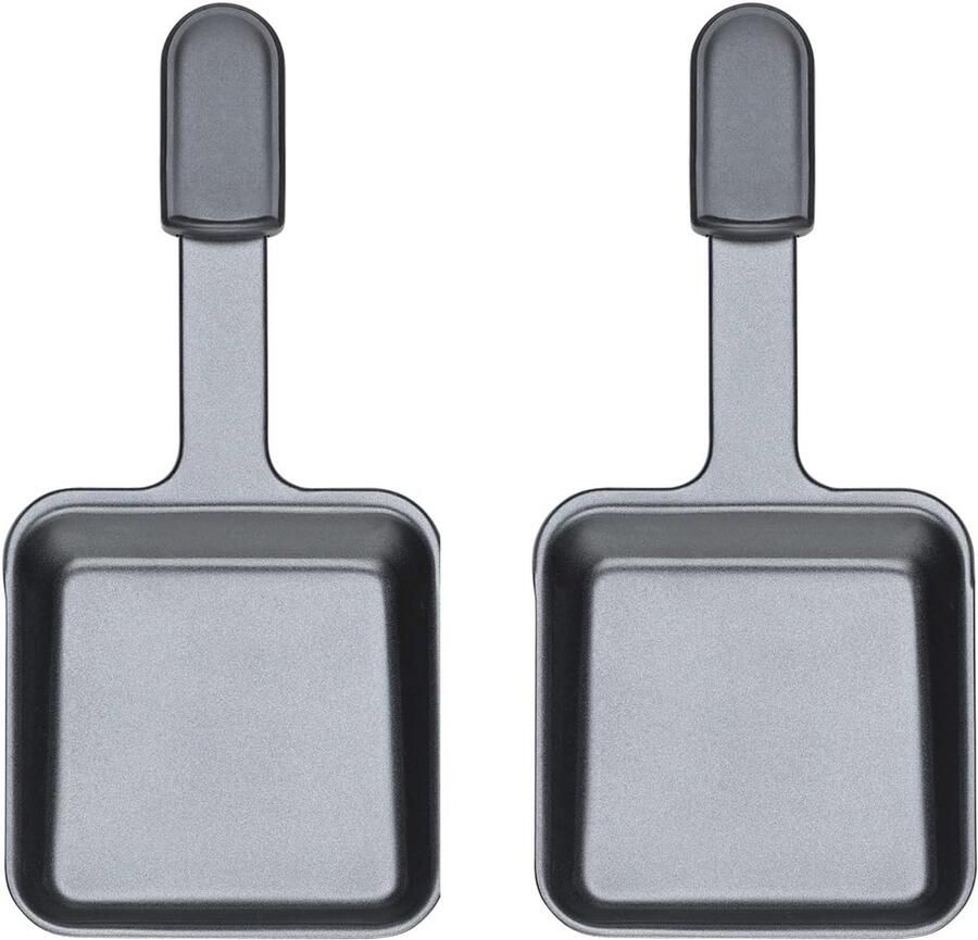 Raclette Pannetjes Set voor Pizza 2 Stuks Roestvrij Staal 15 8 x 18 4 x 24 2 cm