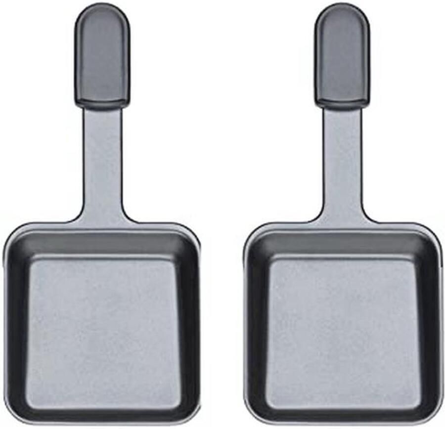 Raclette Pannetjes Set voor Pizza 2 Stuks Roestvrij Staal 15 8 x 18 4 x 24 2 cm