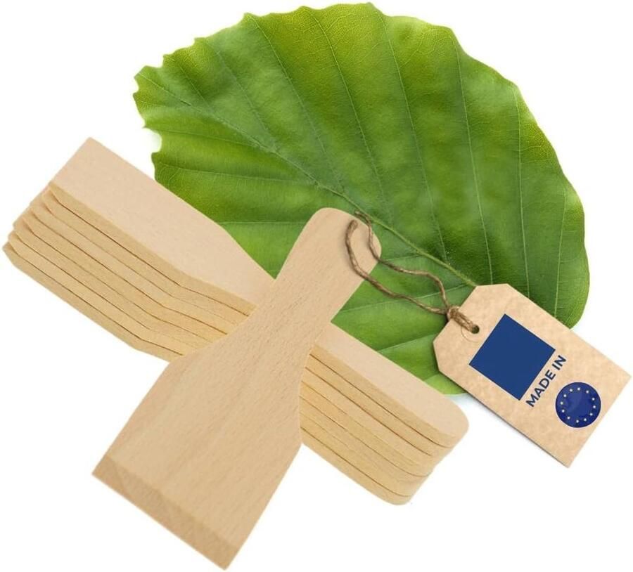Raclette Schieber Houten Lepel Kaas Smelten Set van 8 130 cm lengte