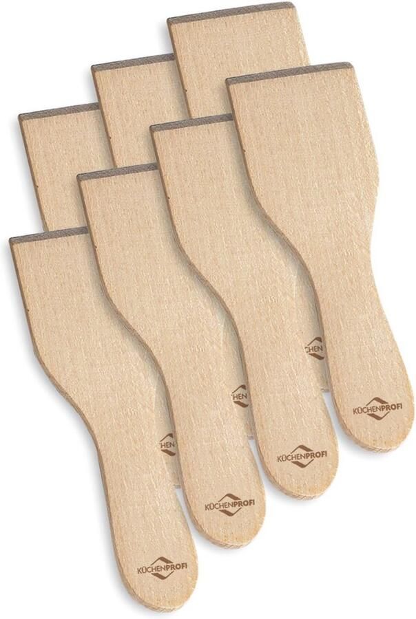 Raclette Schraperset voor 8 Personen Hittebestendige Houten Spatel en Schraper