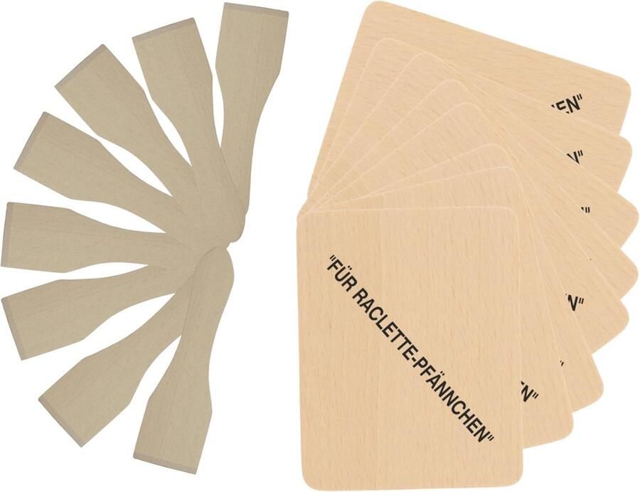 Raclette Set Onderzetters Schrapers Gezellig Tafelen 16 Delig Compleet 10 cm Doorsnee