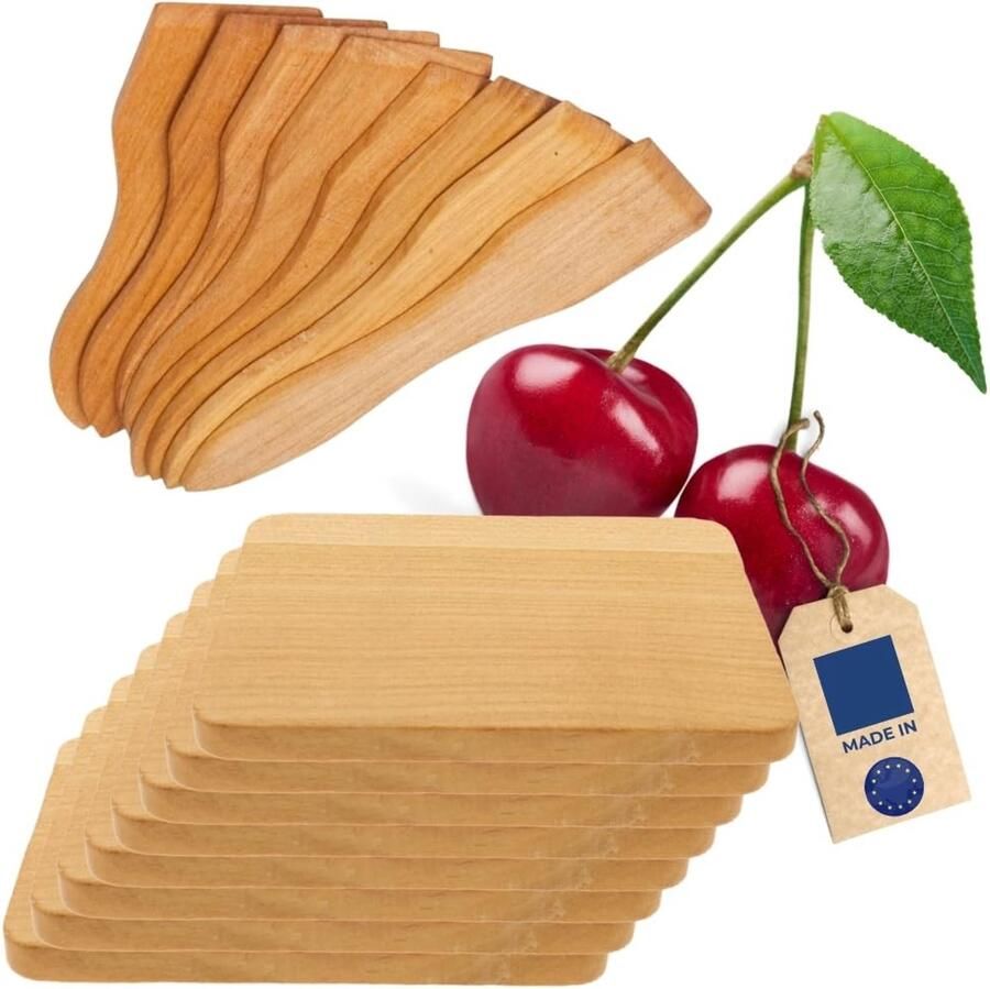 Raclette Set van 16 Stukken Kersenhout