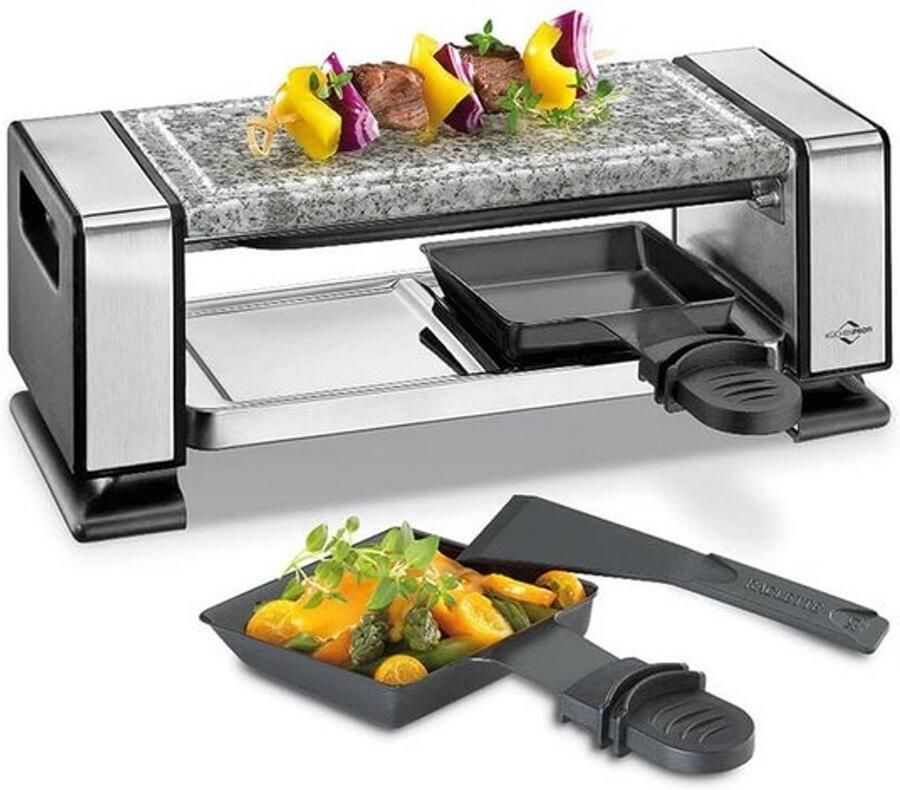Raclette set voor 2 personen Elektrische raclettegrill Compacte tafelgrill
