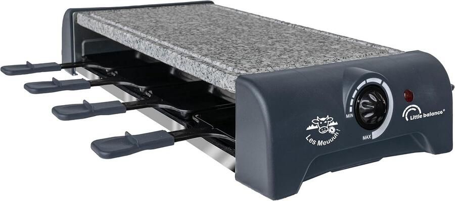 Raclette Set voor 8 Personen met Granietsteen en PFAS-vrije Pannetjes 1300W