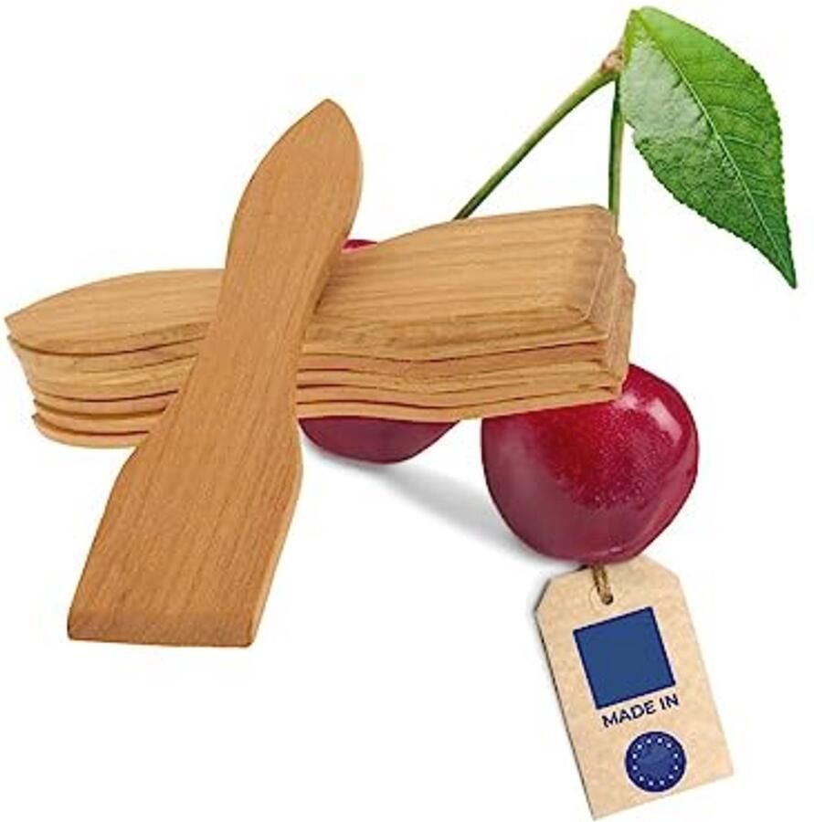 Raclette-spatel van Kersenhout Set van 8 Stuks Hittebestendige Gourmetaccessoires