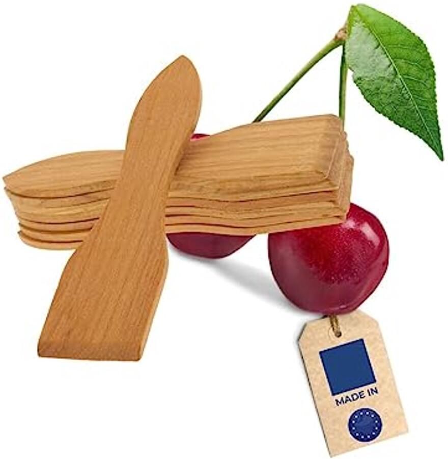 Raclette-spatel van Kersenhout Set van 8 Stuks Hittebestendige Gourmetaccessoires