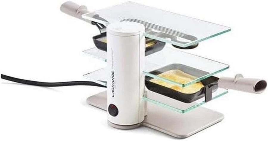 Raclette voor 2 personen 350W in transparant glas