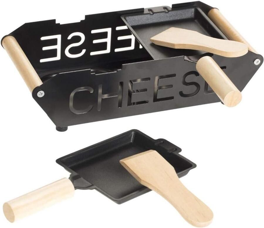 Raclette voor 2 personen Compact en Draagbaar Kaas Smelten