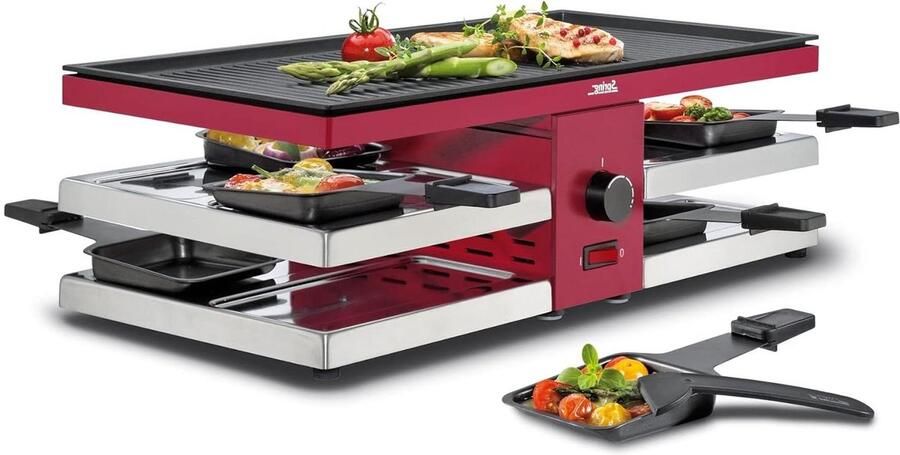 Raclette voor 8 personen Tafelgrill Elektrische grill Gezellig tafelen Met anti-aanbaklaag