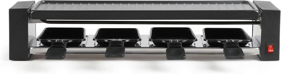 Racletteapparaat voor 4 Personen met Afneembare Grillplaat 800W Vermogen