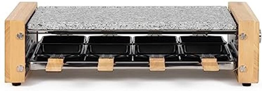 Racletteapparaat voor 8 Personen met Granietsteen en Houten Accesoires