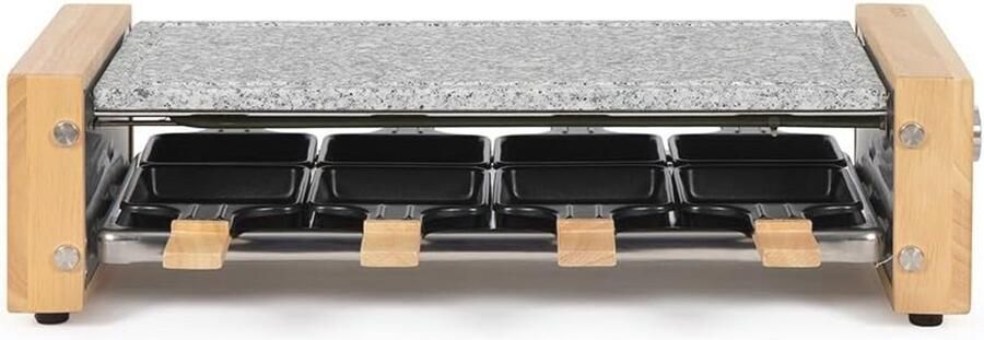 Racletteapparaat voor 8 Personen met Granietsteen en Houten Accesoires