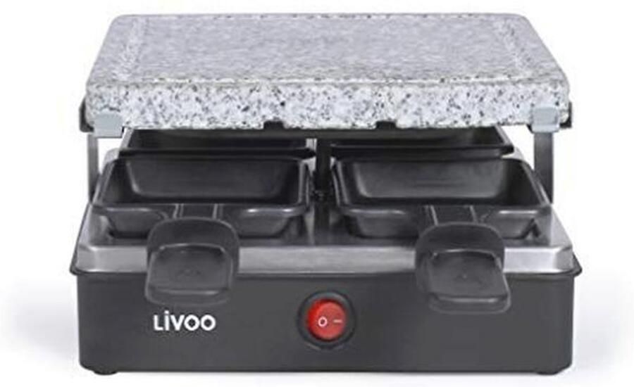 Raclettemachine voor 4 personen met 600W en grillsteen - Foto 2