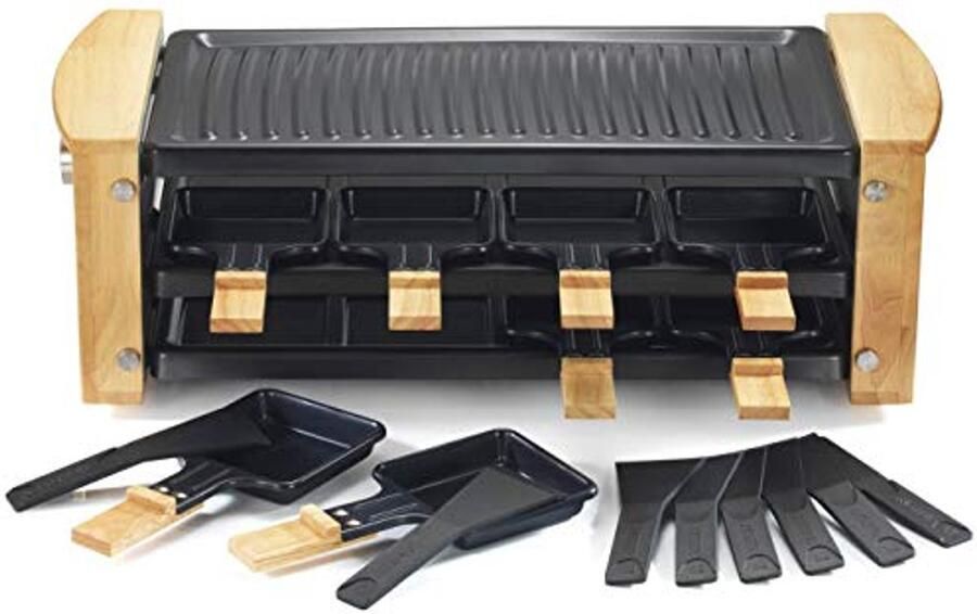 Raclettemachine voor 8 personen met grill 1200W