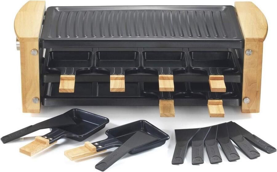 Raclettemachine voor 8 personen met grill 1200W