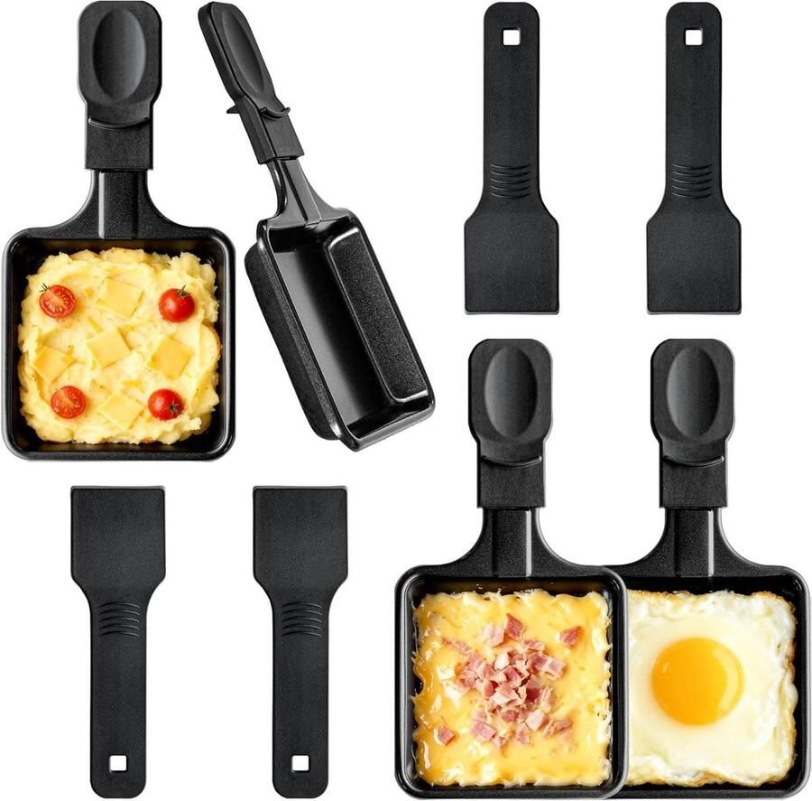 Raclettepannen met Spatels Vervangende Raclette Schalen Gezellig Eten Bereiden Antiaanbak IJzeren Schalen 178 x 92 cm