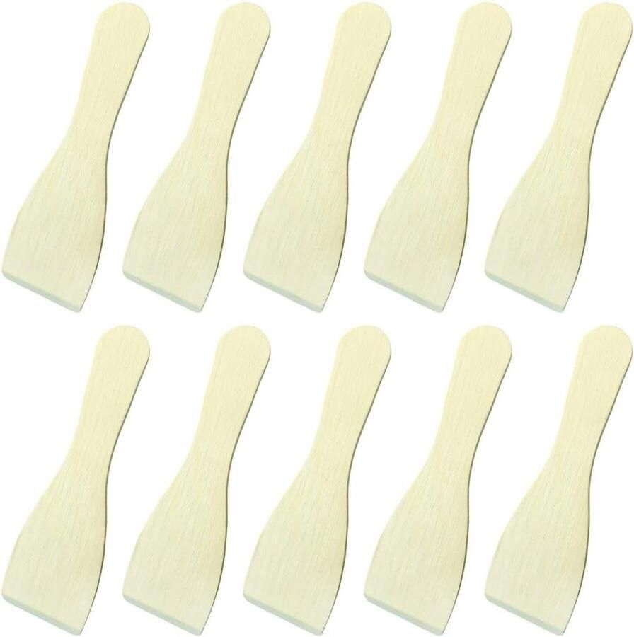 Racletteschrapers Beukenhout Hittebestendige Schoppen Tafelgrill Gebruik Geen Krassen 10 Stuks Houtkleur