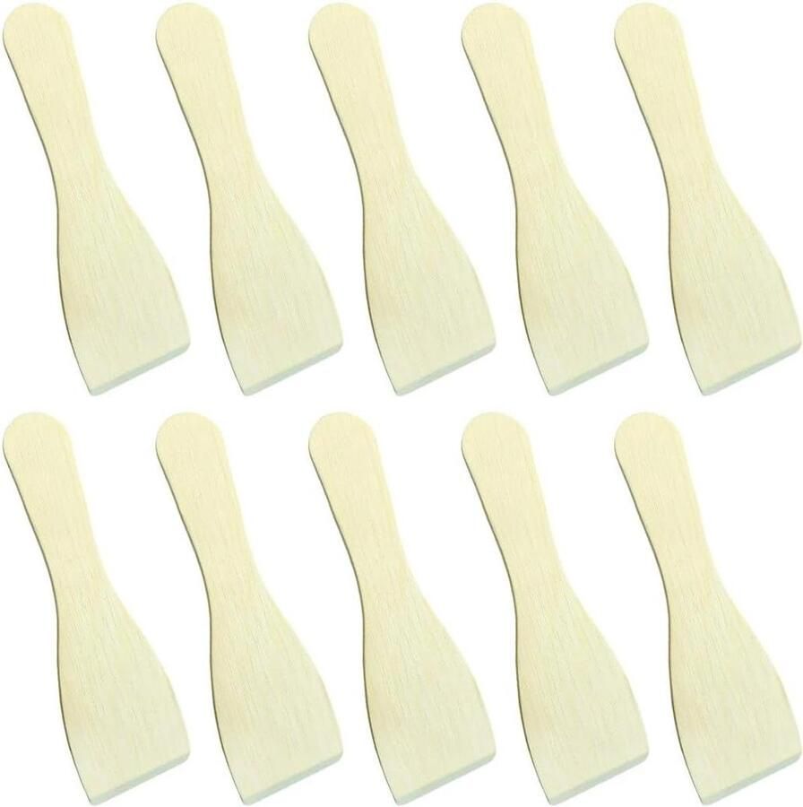 Racletteschrapers Hout Schoppen Beukenhout Eten Bereiden Hittebestendig 10 stuks Houtkleur