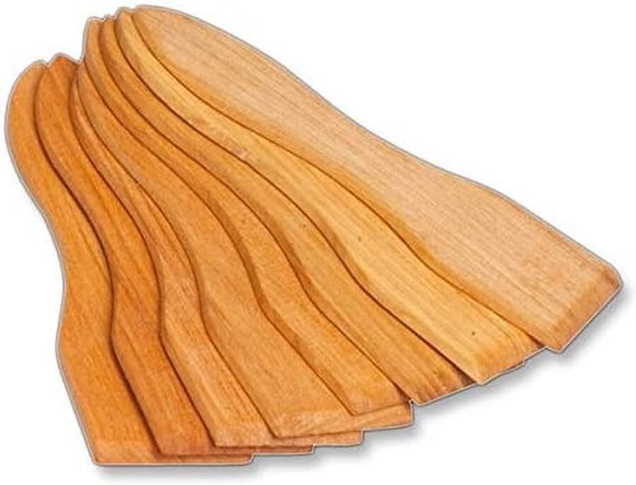 Racletteschuivers Set Houten Spatels Kaas Smelten Europees Kersenhout 125 cm Houtkleur