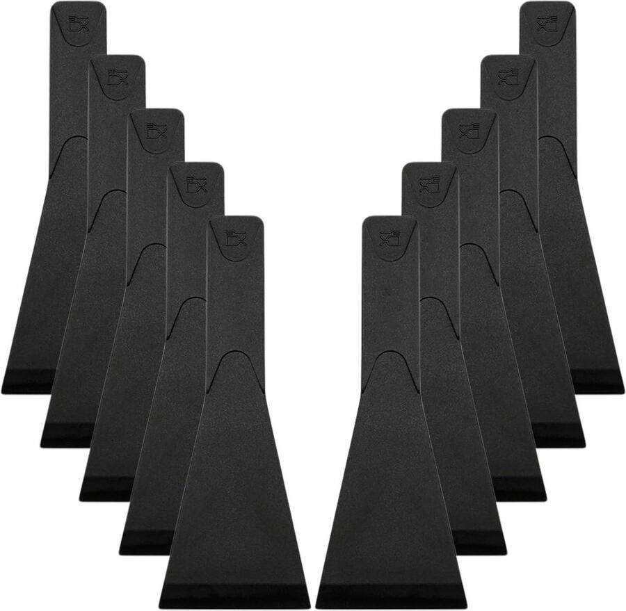 Raclettespatels Nylon Kaasschraper Set Kaas Smelten Hittebestendig tot 240°C 10 Stuks Zwart