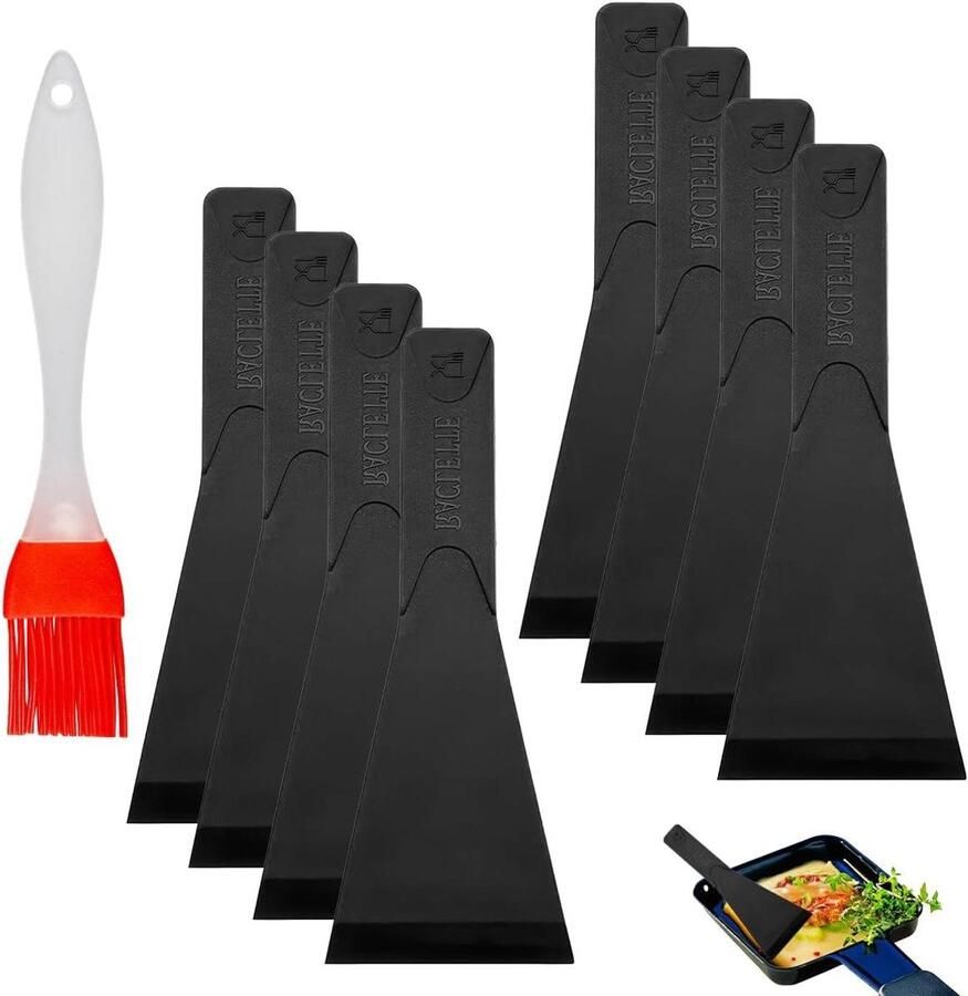 Raclettespatels Nylon Kaasschraper Spatel Kaas Smelten Antiaanbaklaag 135 cm Zwart