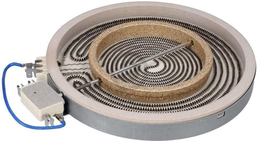 Radiator Kookplaat Verwarmingselement Kookplaat Reparatie Dubbele Cirkel Verwarming 230 mm Diameter Zwart - Foto 1