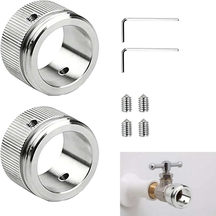 Radiatorthermostaatadapters 2 stuks roestvrij staal